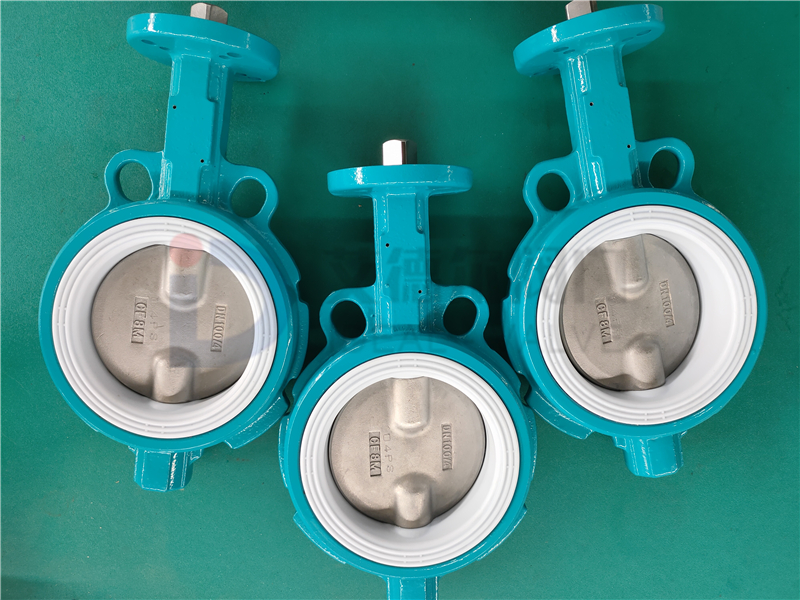 光杆中线对夹蝶阀(图1)