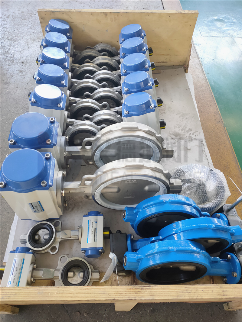 气动中线蝶阀对夹(图1)