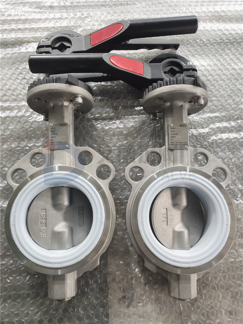 手动中线蝶阀-对夹-不锈钢喷哈拉(图1)